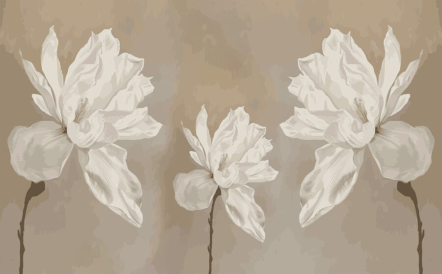Wall murals Group of white flowers - Image 4