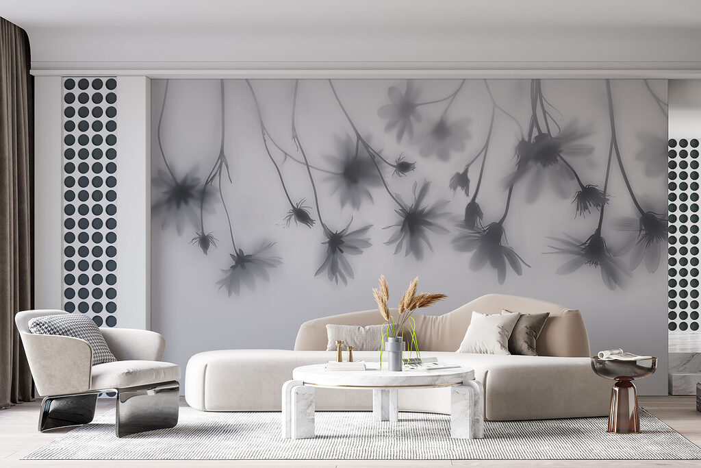 Group of flowers on a white background