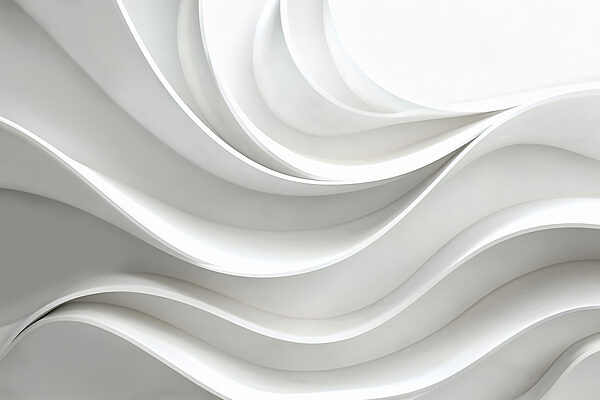White wall with curved lines