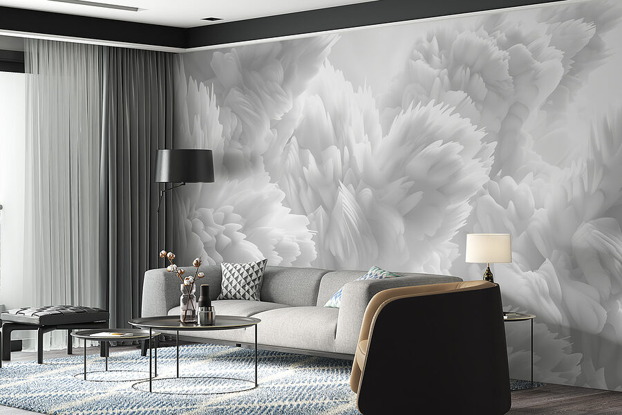 Wall murals Close up of white fluffy objects - Image 3
