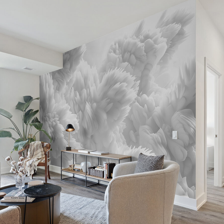Wall murals Close up of white fluffy objects - Image 4