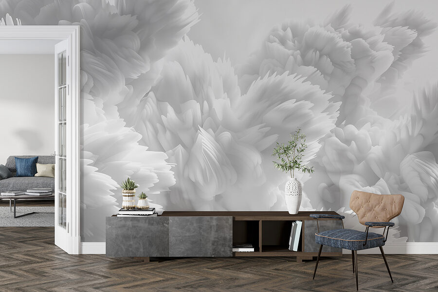Wall murals Close up of white fluffy objects - Image 5