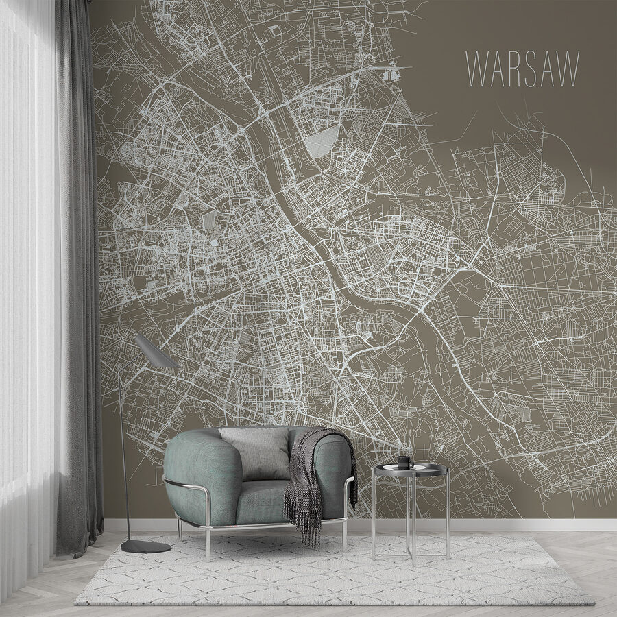 Wall murals Map of a city