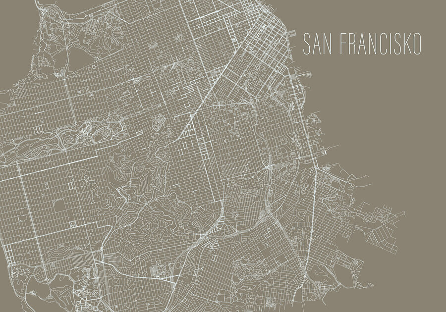 Wall murals Map of a city - Image 4