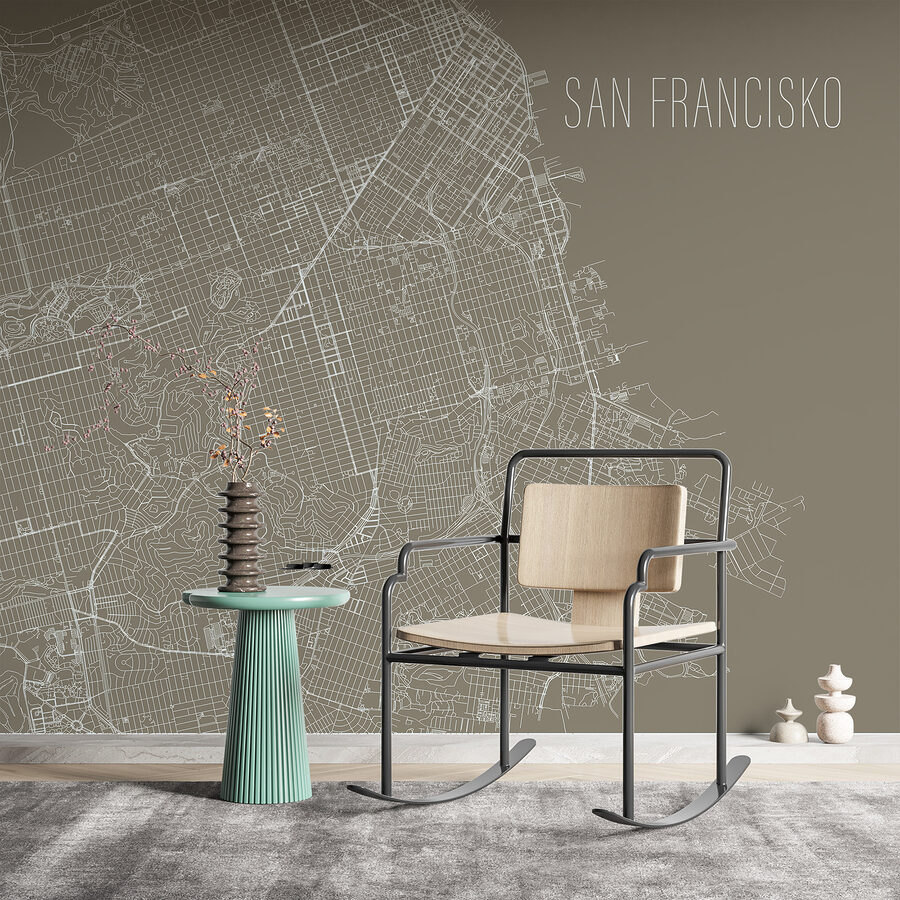 Wall murals Map of a city