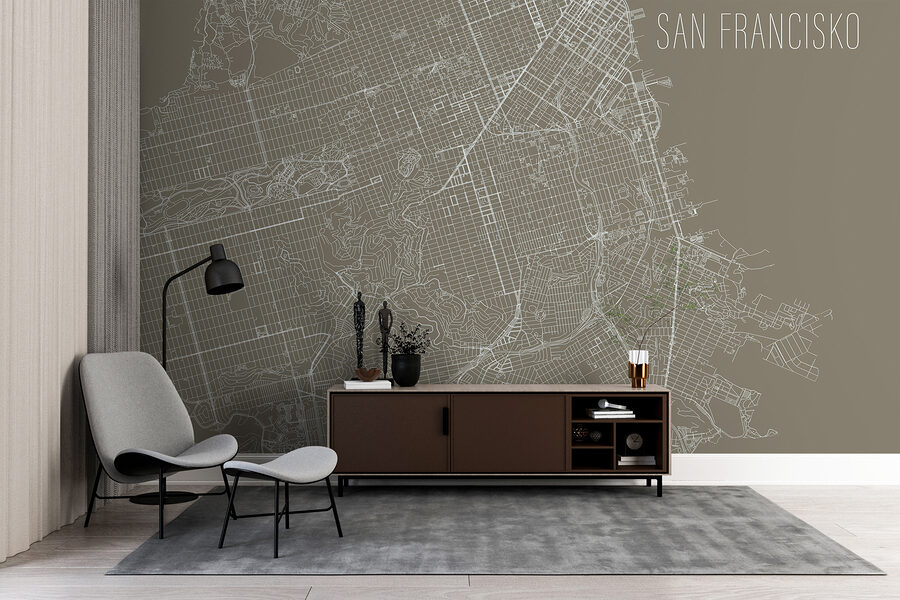 Wall murals Map of a city - Image 2