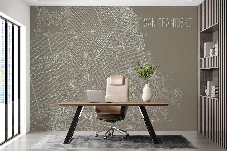 Wall murals Map of a city - Image 3