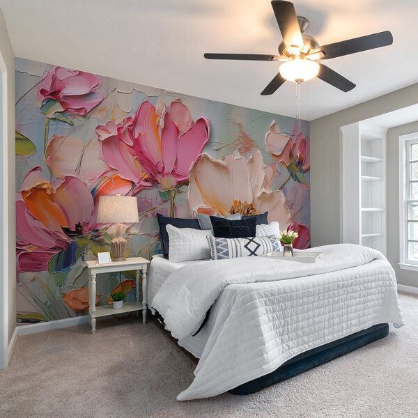Wall murals Painting of flowers on a canvas (SKU: w01039) Wall murals Wall murals Painting of flowers on a canvas (SKU: w01039)