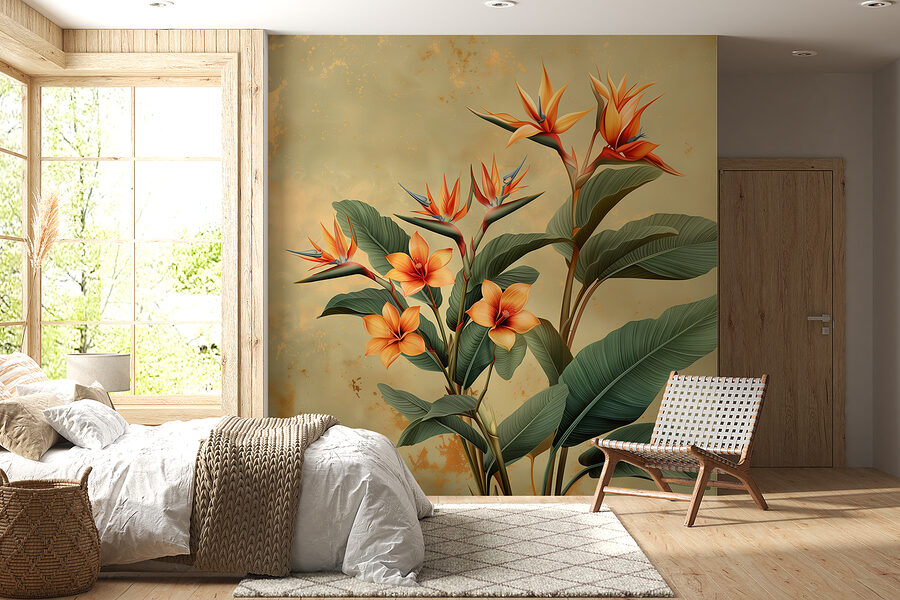 Plant with orange flowers and leaves
