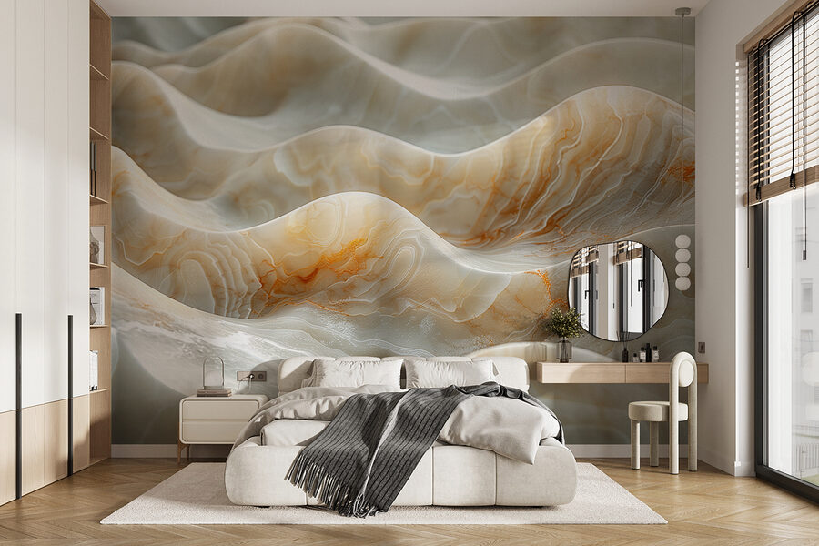 Wall murals Close up of a white surface - Image 3