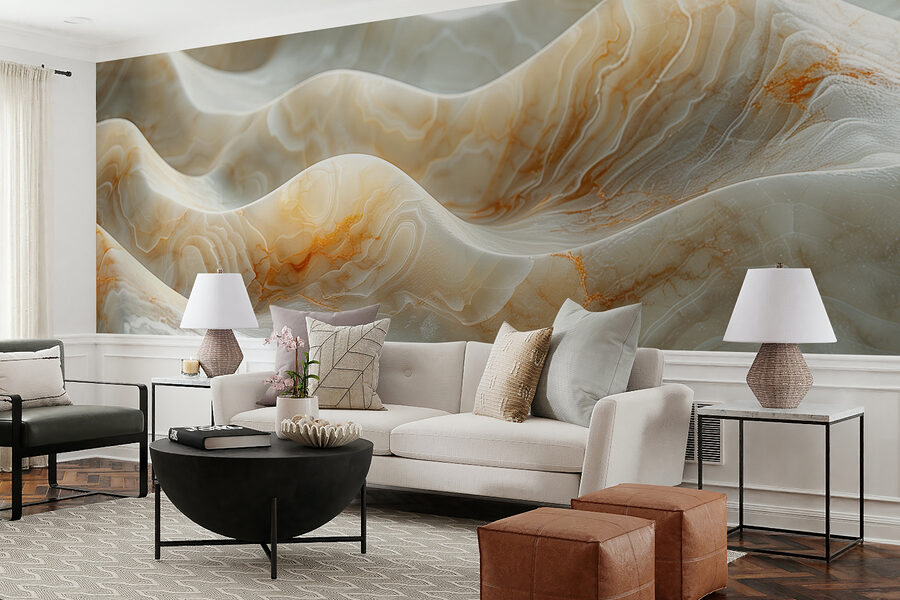 Wall murals Close up of a white surface - Image 6