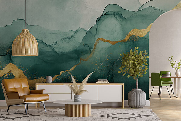 Emerald hills under a shimmering sky Emerald hills under a shimmering sky