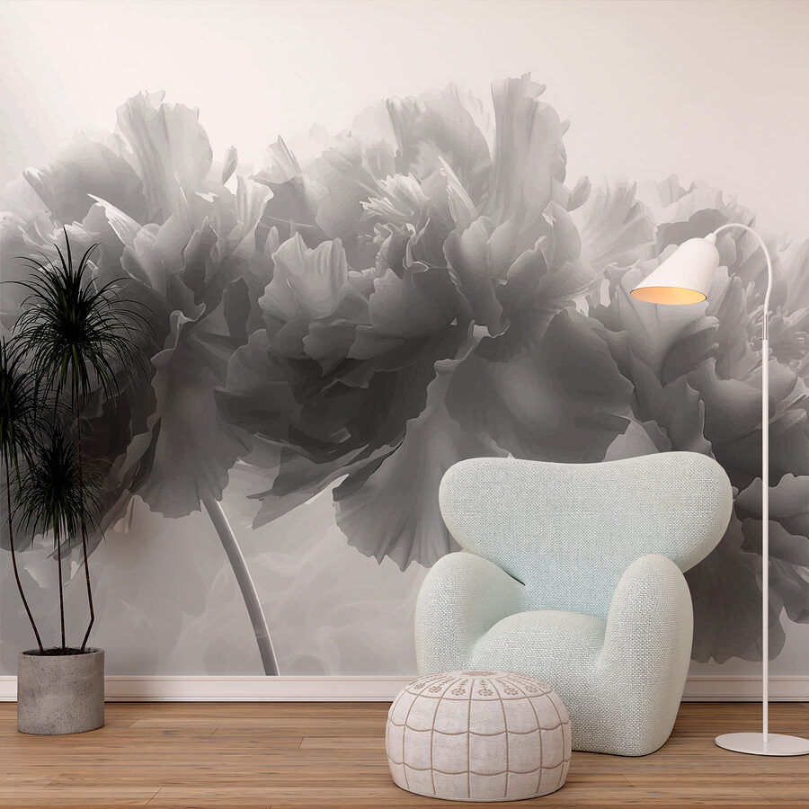 Group of flowers in a white background