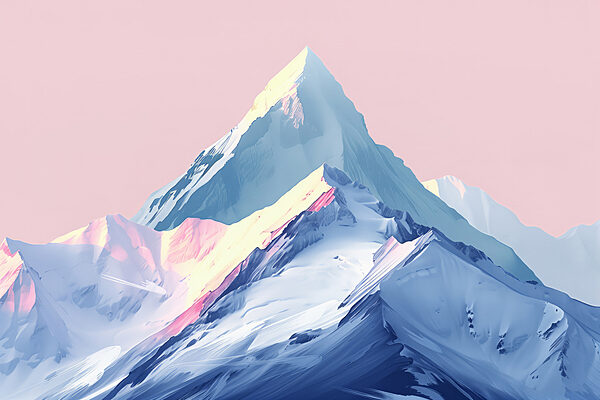 Mountain with snow on top Mountain with snow on top