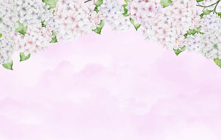 Wall murals Pink and white flower border - Image 3