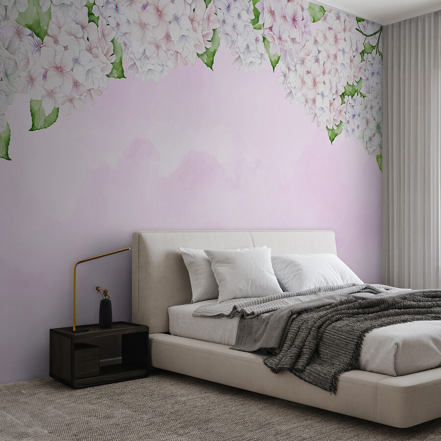 Wall murals Pink and white flower border - Image 2