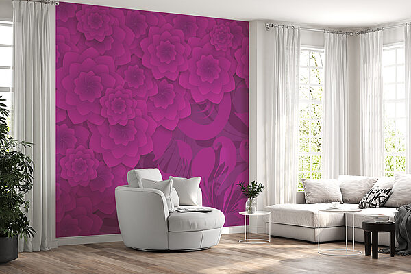 Purple and pink floral background
