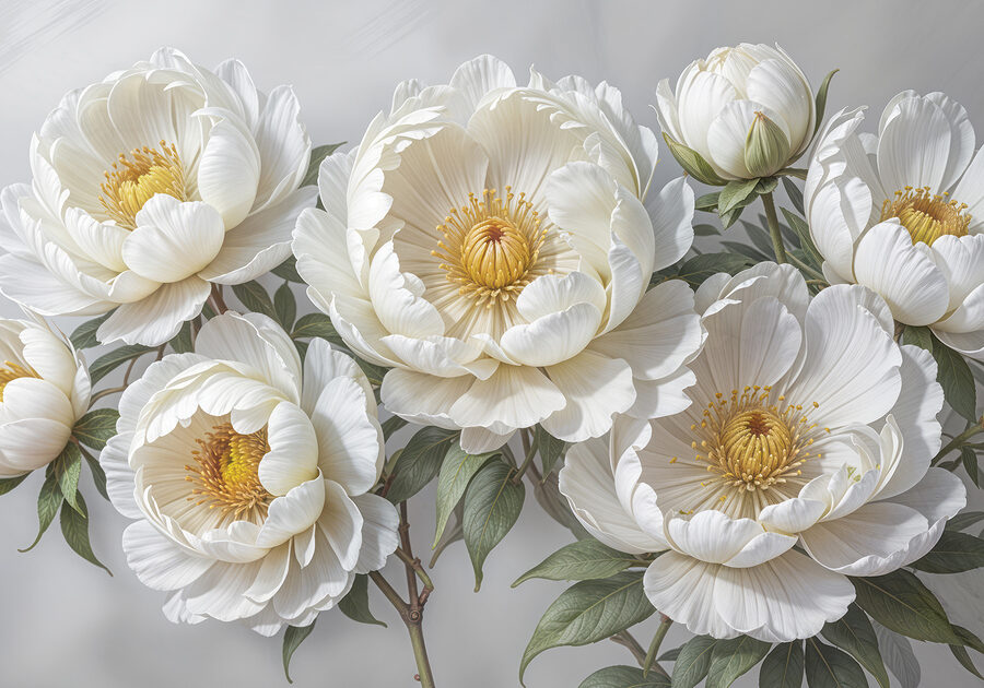 Wall murals Group of white flowers - Image 7
