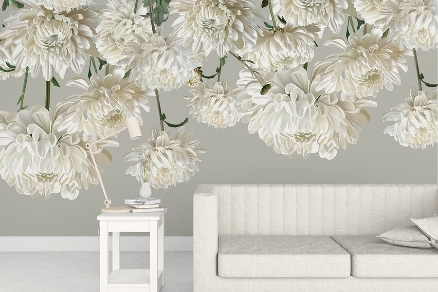 Wall murals Group of white flowers - Image 3
