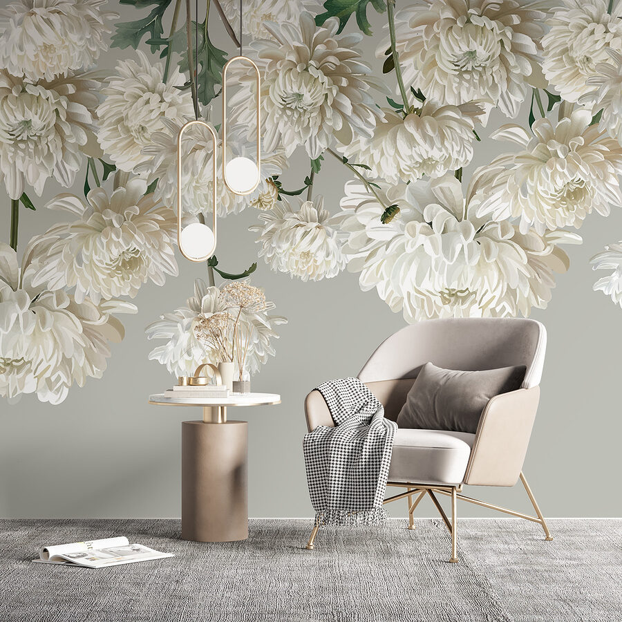 Wall murals Group of white flowers - Image 4