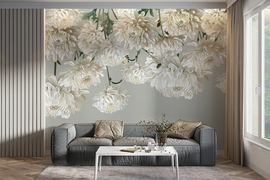 Wall murals Group of white flowers - Image 6