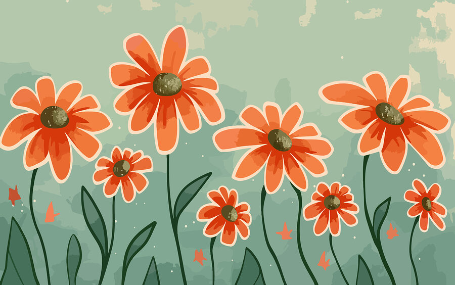 Group of orange flowers