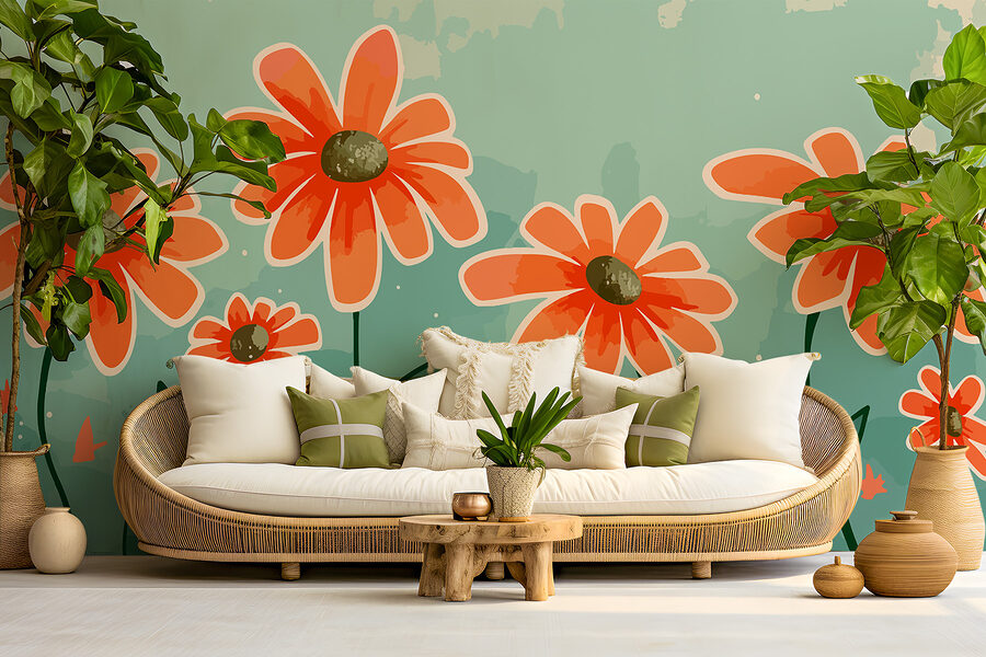 Group of orange flowers