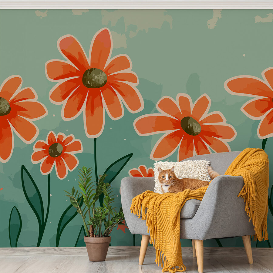 Group of orange flowers