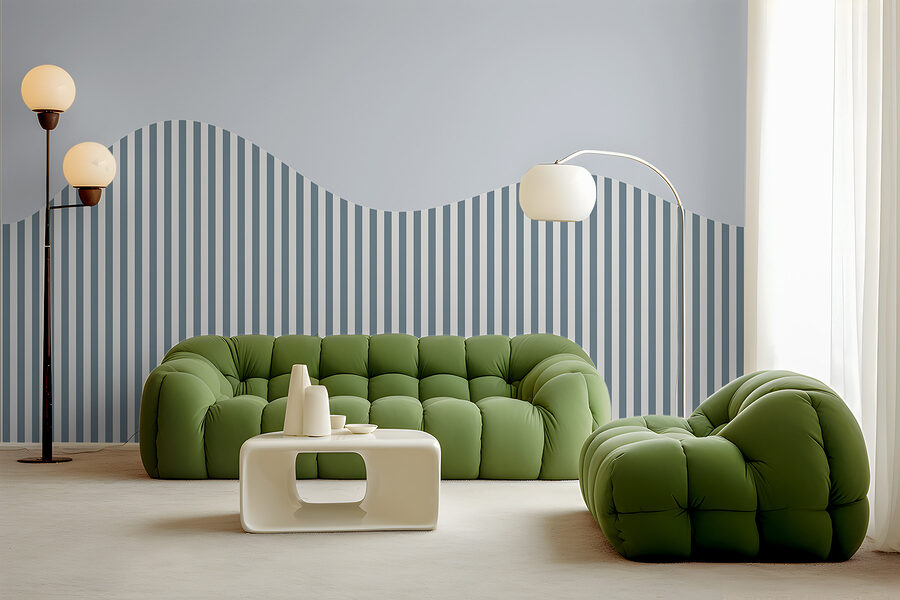 Grey and white striped background