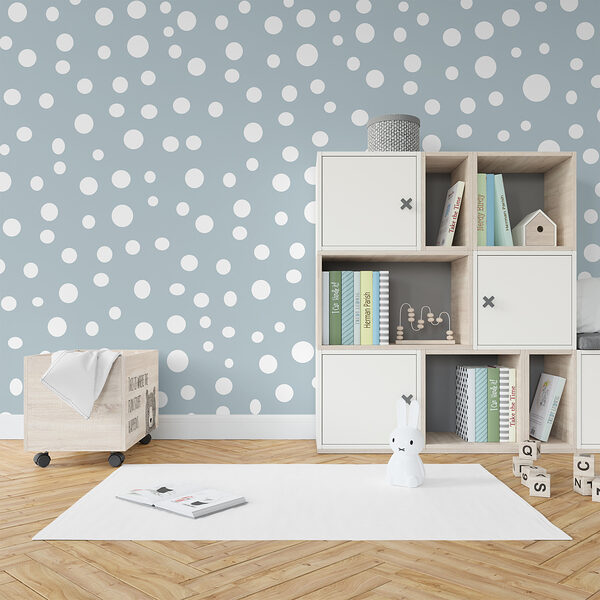 Blue and white polka dot pattern Blue and white polka dot pattern