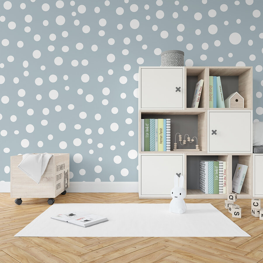 Blue and white polka dot pattern Blue and white polka dot pattern