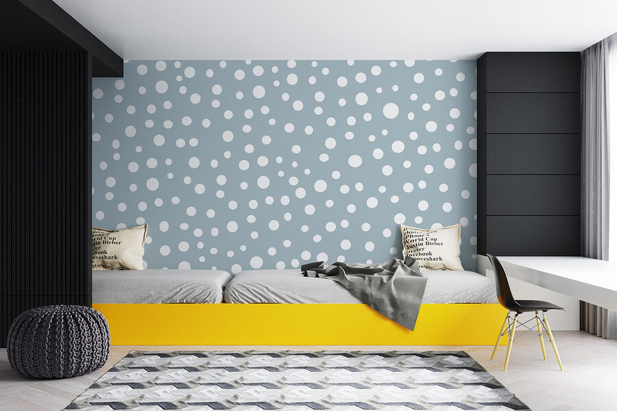 Blue and white polka dot pattern Blue and white polka dot pattern