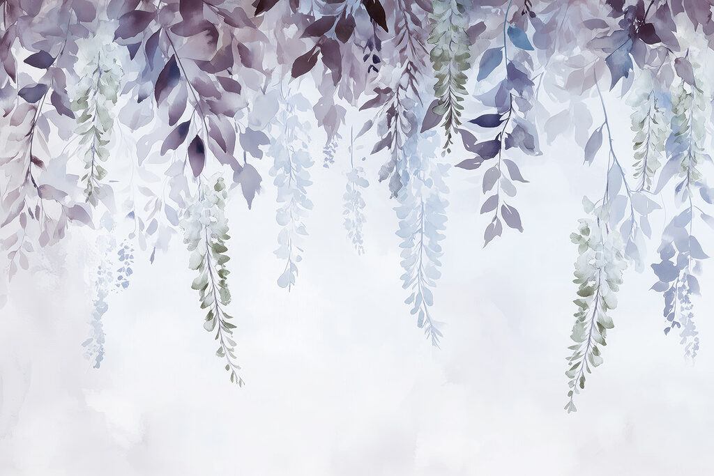 Painting of leaves and flowers Painting of leaves and flowers
