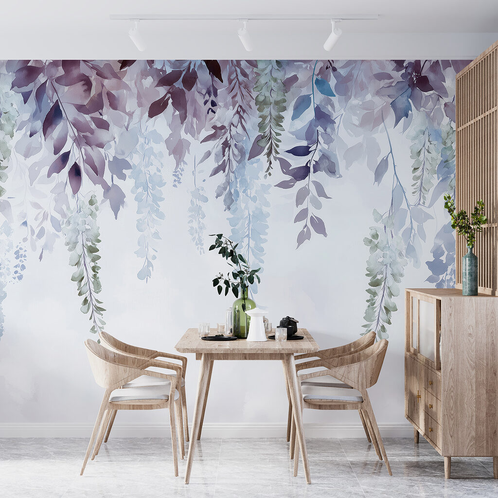 Painting of leaves and flowers Painting of leaves and flowers