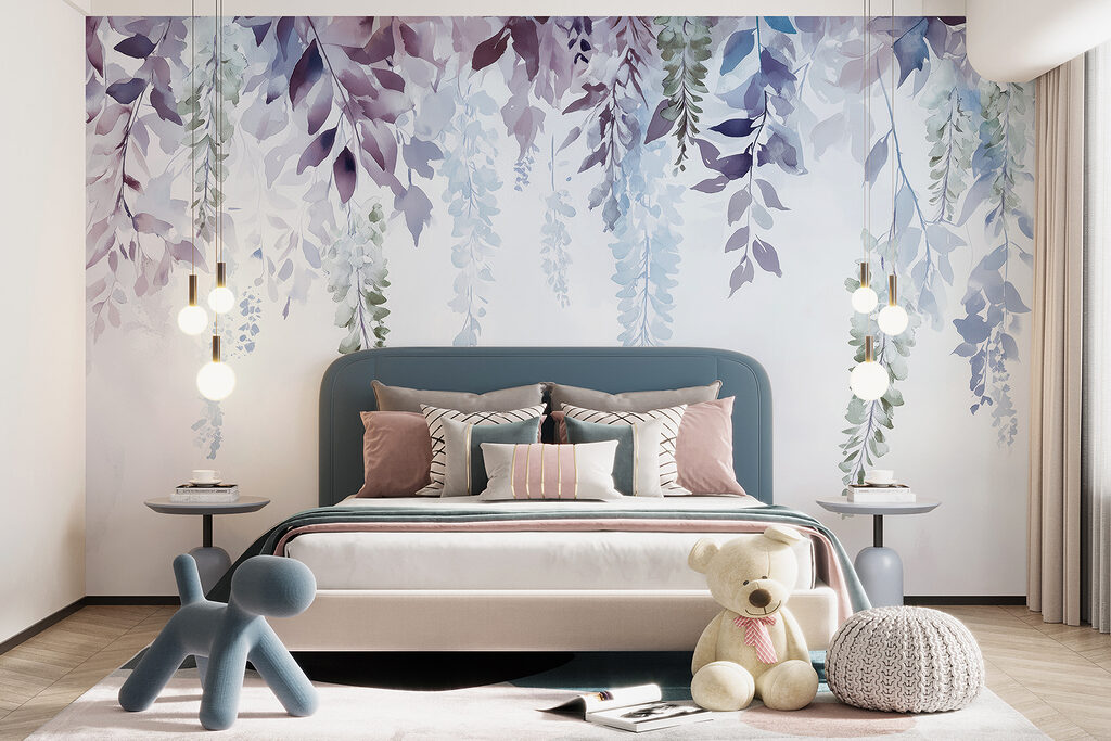 Painting of leaves and flowers Painting of leaves and flowers