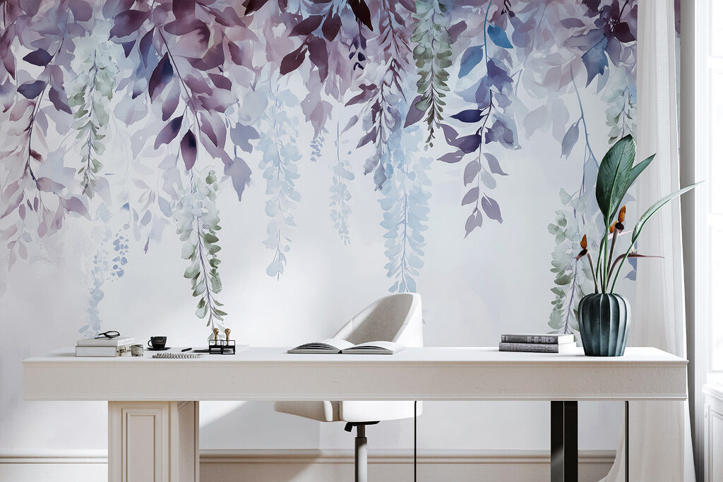 Painting of leaves and flowers Painting of leaves and flowers