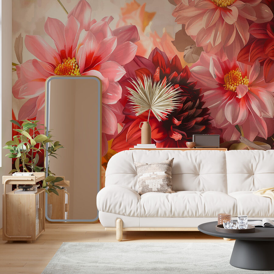 Group of flowers with a blurry background