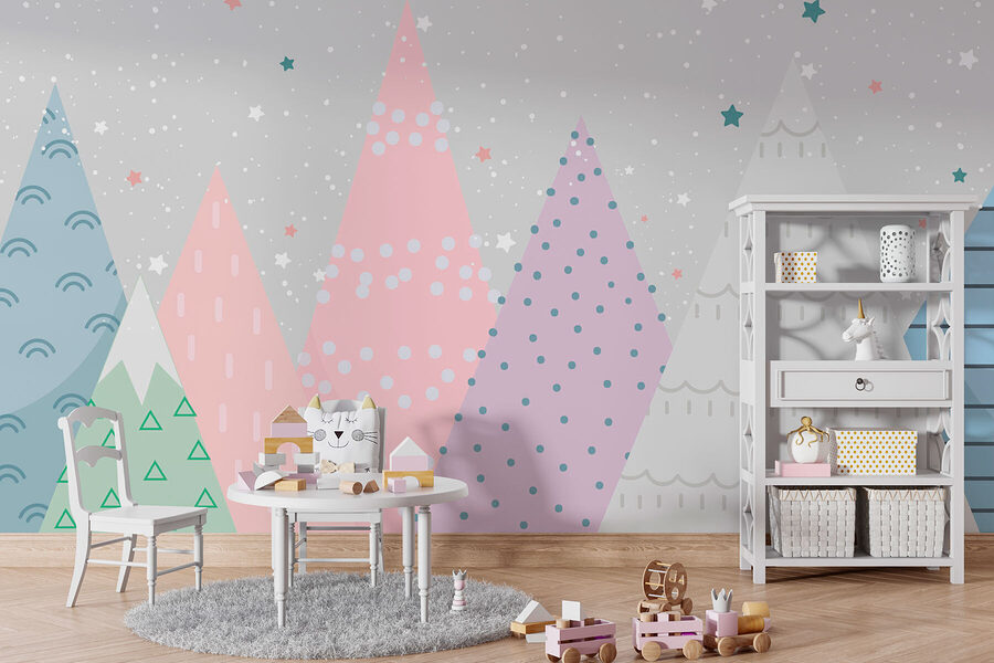 Group of trees with stars