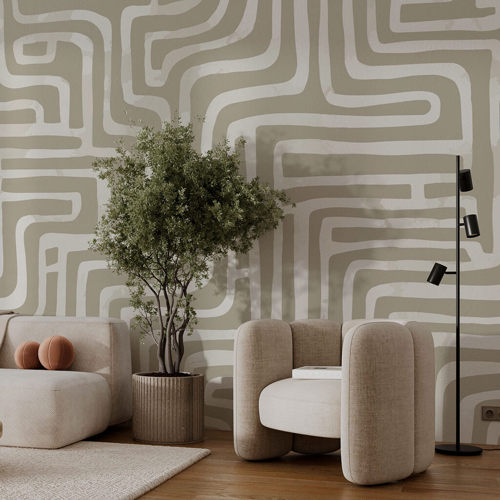 Maze pattern on a white surface Maze pattern on a white surface