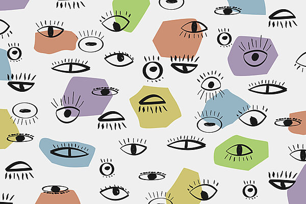 Pattern of different colored eyes Pattern of different colored eyes