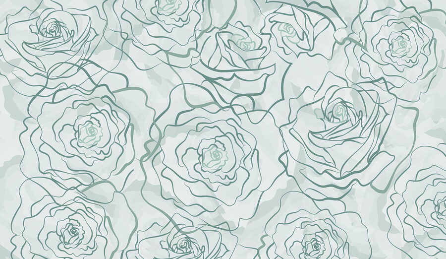 Pattern of roses on a white background