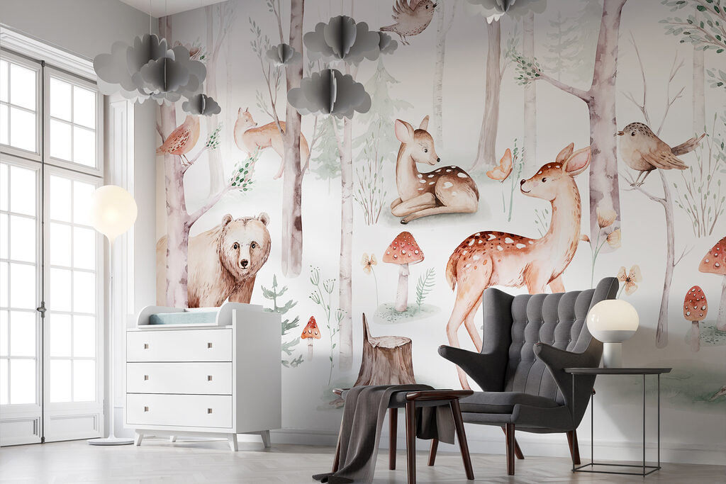 Group of animals in the woods