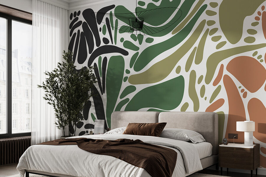 Wall murals Colorful pattern of different shapes