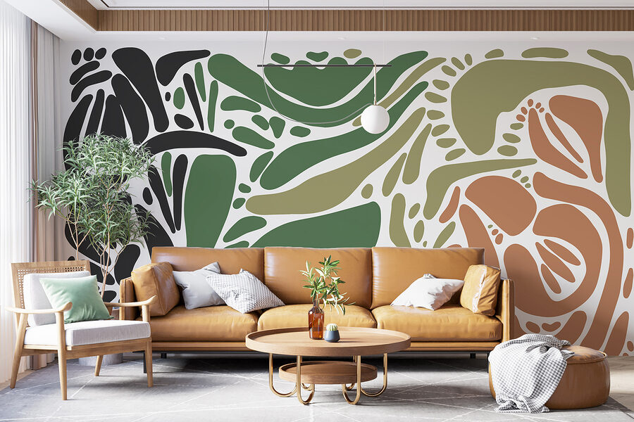Wall murals Colorful pattern of different shapes - Image 3