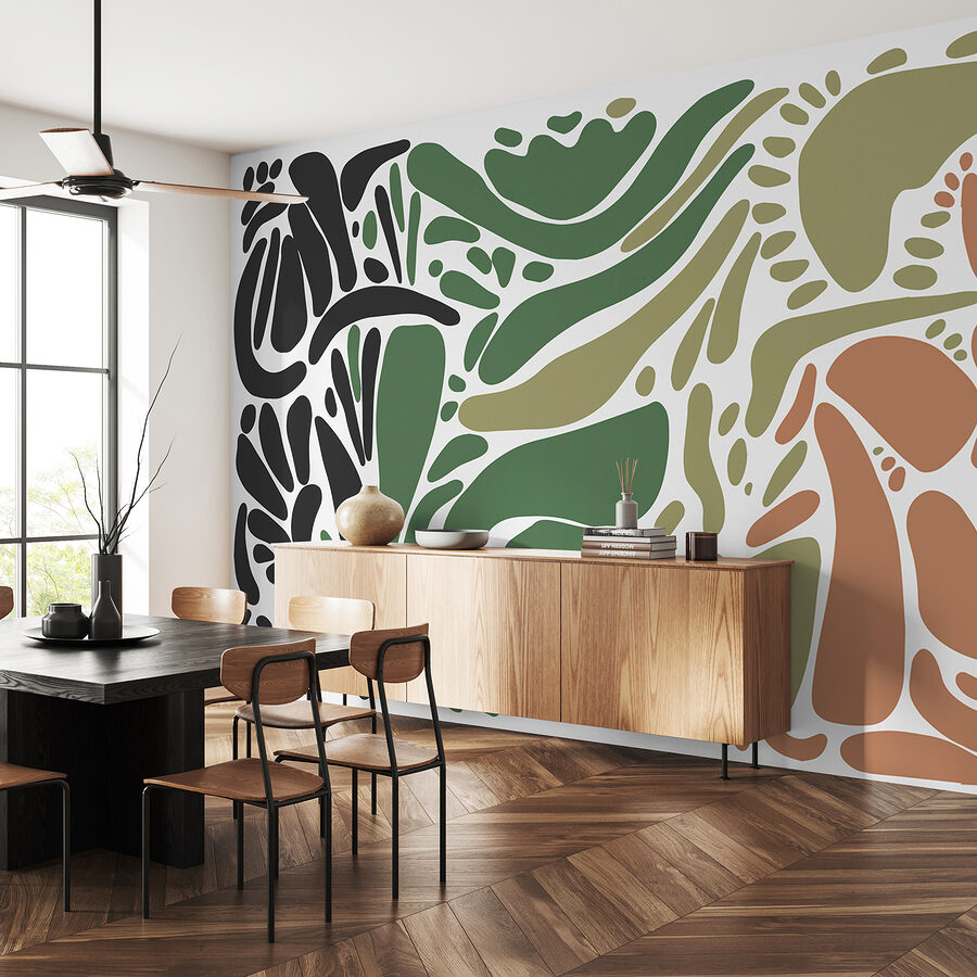 Wall murals Colorful pattern of different shapes - Image 4