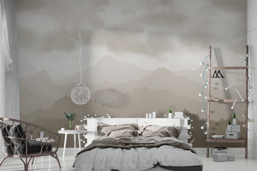 Foggy mountain range Foggy mountain range