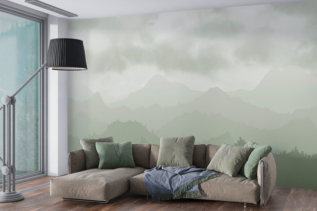 Foggy mountain range Foggy mountain range