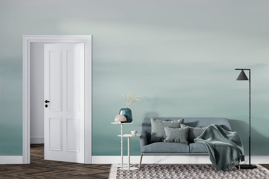 Wall murals White and gray sky