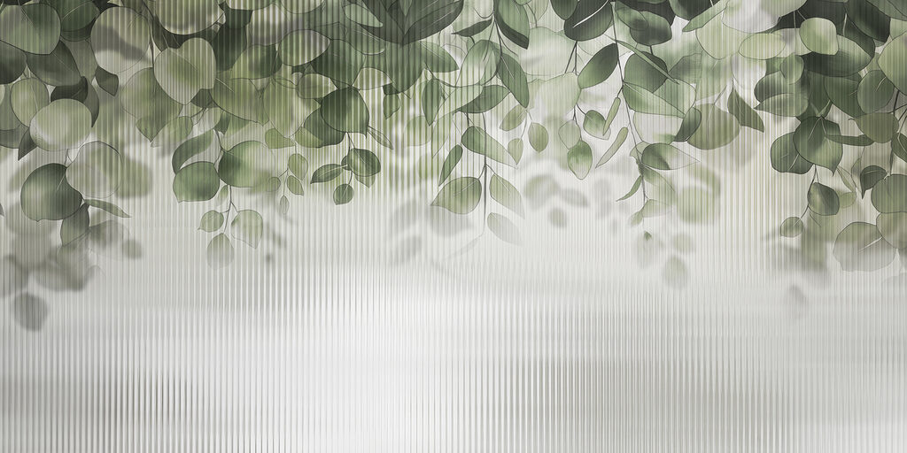 Green leaves from a window Green leaves from a window