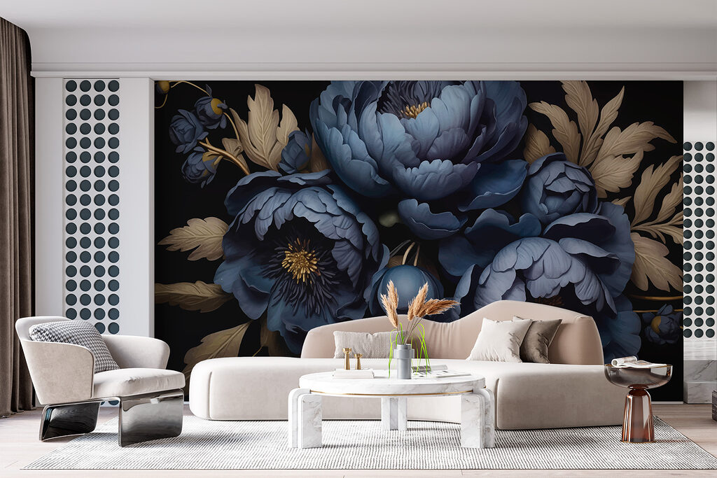 Group of blue flowers